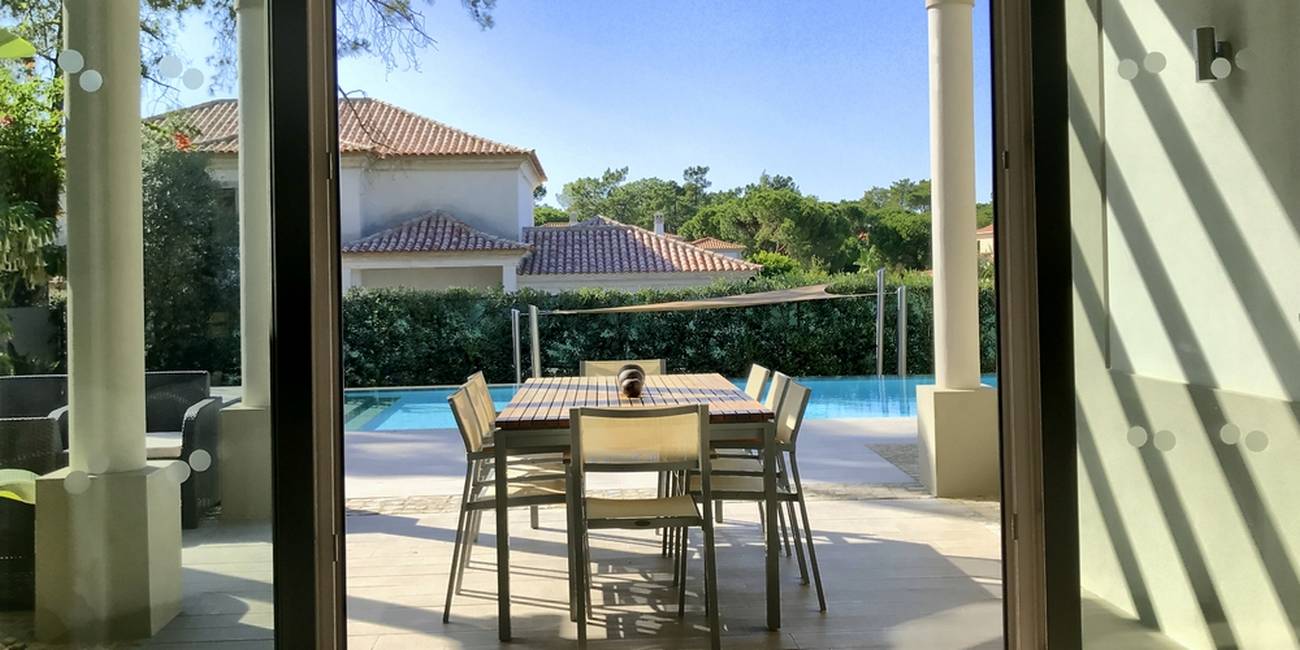 Poolside area at Villa Forfori
